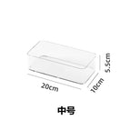 8026. Short transparent box-medium-stackable without lid