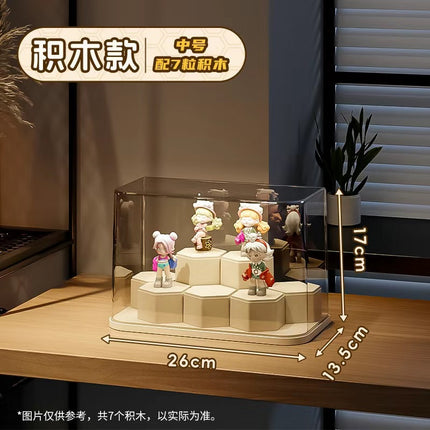 Hand Storage Box Display Box Trendy Play Ornaments Doll Bubble Mate Transparent Dust-proof Building Blocks Toy Display Shelf