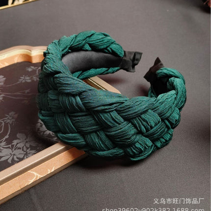 Korean-Style Simple Wide-Brimmed Braided Hairband with a High-End Feel, Specifically for Face Washing, High-Top Hair Clip Wholesale
