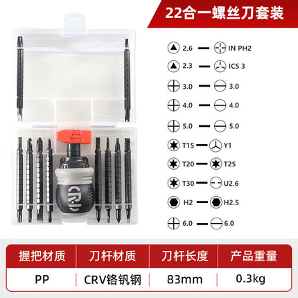 13-in-1 Ratchet Screwdriver Set Tool with Magnetic Screwdriver Bits, Portable Home Repair Kit