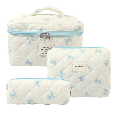 2025 Small Fresh and Cute Cotton Cosmetic Bag Niche Portable Toiletry Cosmetics Bag Floral Ins Cute Box Bag Box