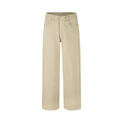 Jiamu2025 Autumn 6 Colors Straight Loose Neutral Jeans for Men and Women Trendy Simple Versatile American Casual