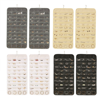 80 Cage Storage Bag Jewelry Storage Hanging Bag Non-woven Double-sided Necklace Jewelry Fit Bag Dust-proof Storage Box