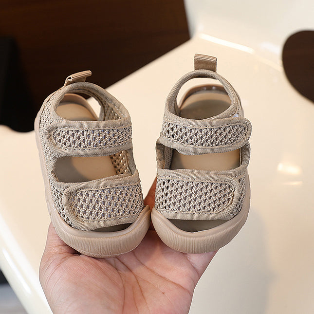 Summer 0-3 Years Old 2 Baby Sandals Soft Rubber Bottom Breathable Baby Shoes Mesh Hollow Baby Shoes