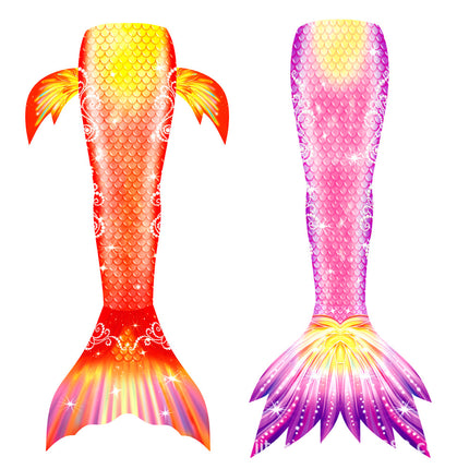 Girls' Mermaid Swimsuit Children's Fish Tail Split Cross-border Hot Selling European and American Foreign Trade Hot Spring Mermaid Clothing