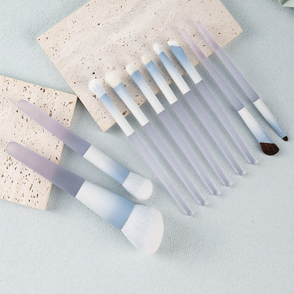 Chen Yuanyuan 10-Piece Makeup Brush Set, Blush Brush, Loose Powder Brush, Eye Shadow Brush, Nose Shadow Brush, Complete Set for Setting Makeup and Contouring