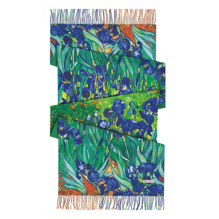 Winter Fashionable and Versatile Van Gogh Oil Painting Series Starry Sky Ladies Imitation Cashmere Long Scarf for Mother Shawl Warm Scarf