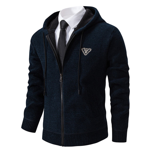 Cross-border autumn and winter new men's cardigan coat fashion loose sweater jacket plus size outer sweater men