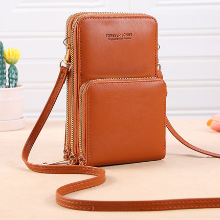 LONNY new transparent touch screen mobile phone bag organ multi-card position trendy simple crossbody small bag multi-functional mobile phone