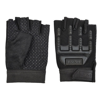 Children's Protective Anti-Slip Combat Half-Finger Sports Gloves Adult Parent-Child Tactical Gloves Outdoor Cycling and Mountaineering