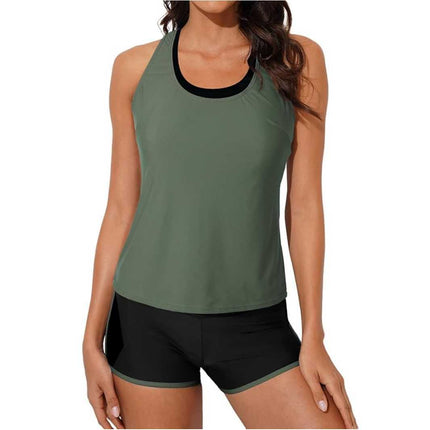 Cross-border Sports Three-piece Split Swimsuit Women's Belt Sports Bra and Boxers Swimwear Foreign Trade Amazon Explosions
