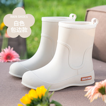 New dopamine women's short tube fashion rain boots non-slip wear-resistant waterproof rain boots camping water play shoes rubber shoes shoes
