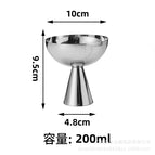 304 stainless steel ice cream cup with silver stem