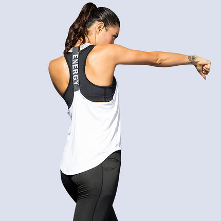 Women's Sports Vest Fitness Yoga Running T-Shaped Suspender Cover-Up Quick-Drying Breathable Loose Vest 2023