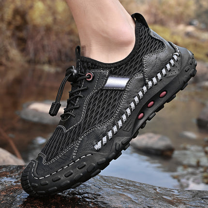 Summer Men's Mesh Shoes Breathable Deodorant Men's Wear-Resistant 2025 New Mesh Shoes Thin Outdoor Sports Mesh Shoes