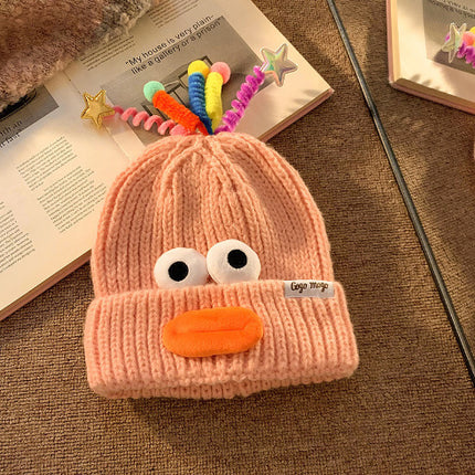 Big Eyes Sausage Mouth Party Funny Wool Hat for Men and Women Cute Color Retractable Tentacles Cute Knitted Hat