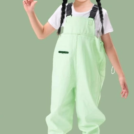 Children's Waterproof Jumpsuit for Playing in Water, Kindergarten Waterproof Clothing for Catching Fish, Wading Shoes, Beach Sun Protection