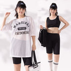 6161 three-piece set-white with black / M recommendation 37.5-47.5kg