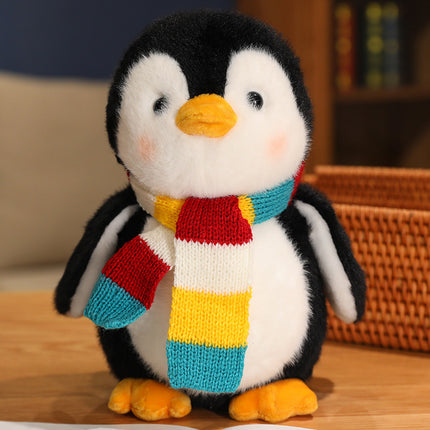 Cute Christmas Penguin Plush Teddy Bear Small Doll Machine Toy Living Room Decoration Children's Gift