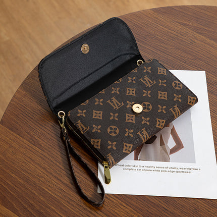 Factory Direct Supply 2025 Women's Clutch Bag Fashionable Letter Print Large Capacity Phone Wrist Bag Single Shoulder Crossbody Bag