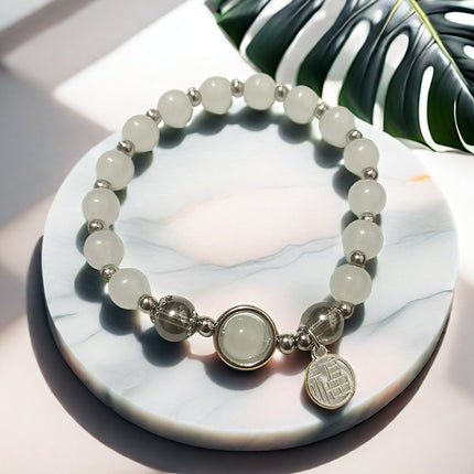 New Chinese-Style Ancient Beaded Elastic String Bracelet, Sweet Girl's Glass Bracelet, Night Market Stall, Cross-Border Live Broadcast Jewelry