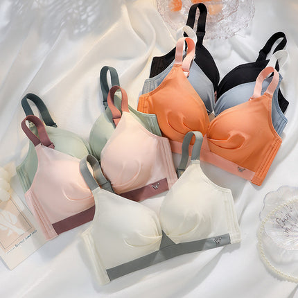 Manny Queen 5CM Thickened Thin Cup Bra Gather No Steel Rings Breathable Women's Underwear Manufacturers New Daifa