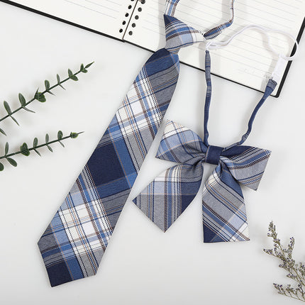Japanese and Korean striped jk/dk college style men's and women's red cyanotic gray blue shirt accessories tie-free collar suit
