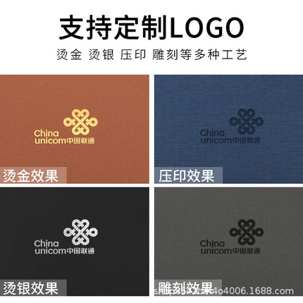 A4 Folder Calculator Multifunctional Leather Document Folder Office Contract Folder with Manager Folder Storage