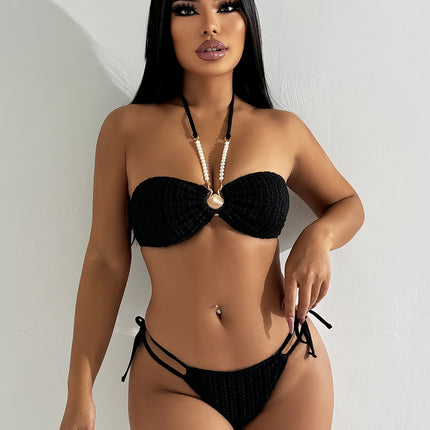 Swimsuit Women's 2025 New Bikini Split Two-Piece Set Cross-Border Sexy Slimming Look High-End Bikini Swimsuit