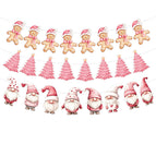 Santa claus + gingerbread man + tree flag combination