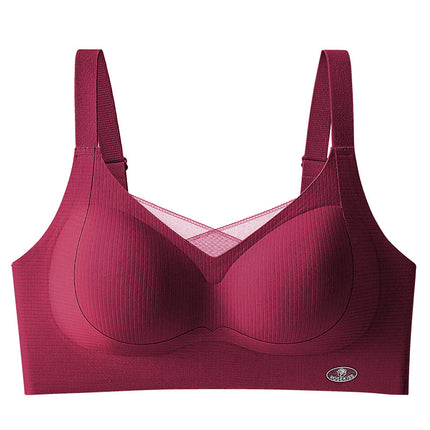 Traceless Underwear Women's Small Chest Push-up Lace Strapless Anti-sagging Comfortable Breathable Fixed Cup Breast Bra