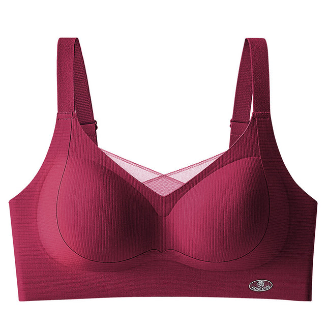 Traceless Underwear Women's Small Chest Push-up Lace Strapless Anti-sagging Comfortable Breathable Fixed Cup Breast Bra