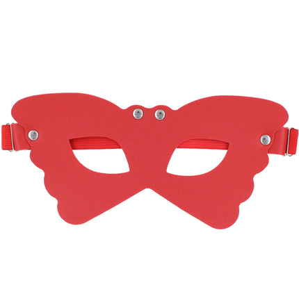 Fun European and American Punk Style Leather Butterfly Lace Mask Storeband Adjustable Eyeshield Prom Dress Mask