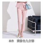 Single piece light pink nine-point pants / S