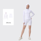 White five-point hooded jacket suit / 2/S