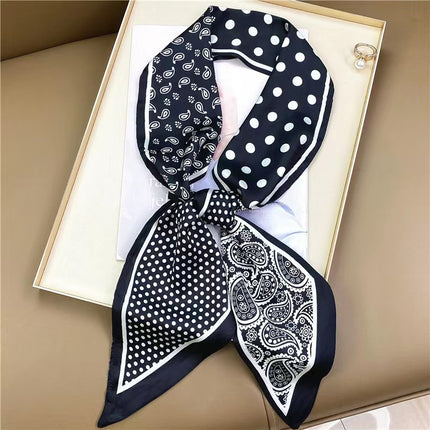 2025 New Long Scarf Korean Style Printed Temperament Scarf Summer Fashion Decorative Bangle Scarf Factory Wholesale