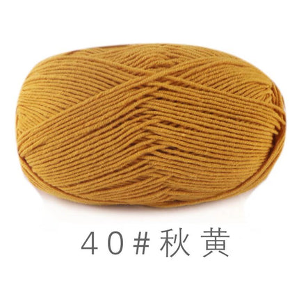 Su He 4-strand Milk Cotton Baby Wool Combed Cotton Fine Wool Hand Knitted Sweater Pure Cotton Baby Wool Ball