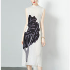 black gray dress / Free size