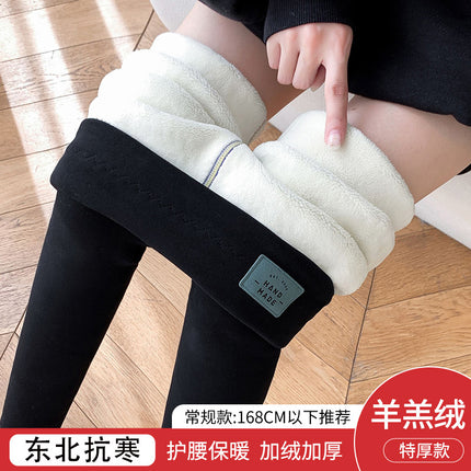 Extra Thick and Long Cashmere Thermal Pants for Women 2025 Autumn and Winter Outer Wear Fleece-Lined Thickeneded High Waist Slimming Look Leggings Cotton Pants