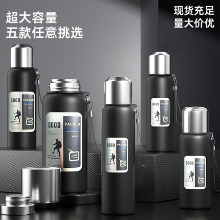 Large Capacity 316 Stainless Steel All-Steel Pot Men's Outdoor Travel Mountaineering Portable Thermos Cup Wholesale Cross-Border