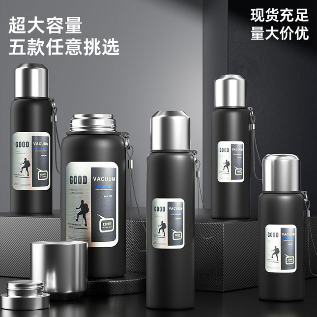 Large Capacity 316 Stainless Steel All-Steel Pot Men's Outdoor Travel Mountaineering Portable Thermos Cup Wholesale Cross-Border