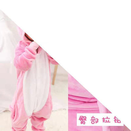 Manufacturer's Flannel Cartoon One-Piece Animal Pajamas for Children and Adults, Unicorn, Dinosaur, Pegasus Pajamas, Couple Style