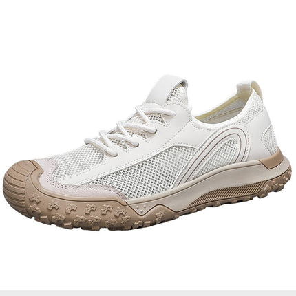 Men's shoes summer 2025 men's net shoes thin mesh casual board shoes men's outdoor light sports shoes wholesale