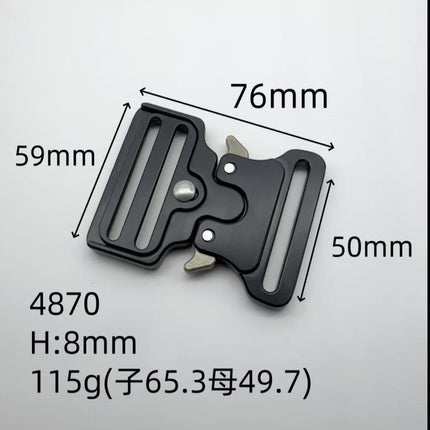 Metal belt buckle Cobra tactical socket zinc alloy buckle luggage hardware accessories safety buckle belt adjustment