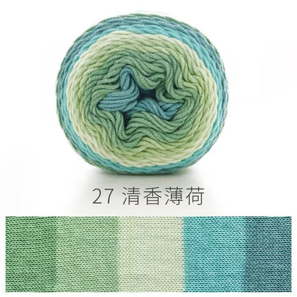 Ruyi Bird 5-strand Milk Cotton Dyed Rainbow Cotton Cake Ball Wool Ball Handmade DIY Woven Scarf Pillow Blanket