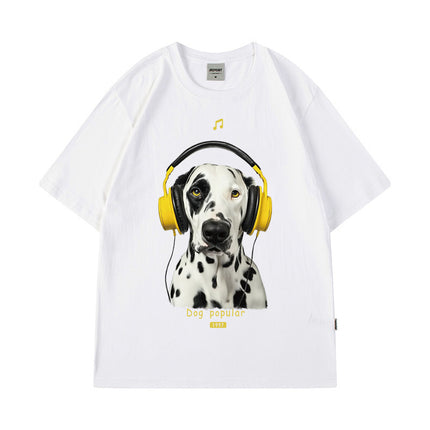 Cross-Border Short-Sleeved T-Shirts for Boys and Girls Hong Kong Style Casual Cartoon Hip-Hop Pet Dog Tops Summer Half-Sleeved Versatile Tops