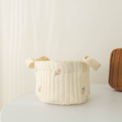Ins Storage Basket Baby Diaper Clothes Toy Fixing Bag Bedding Storage Multi-use Storage Bag