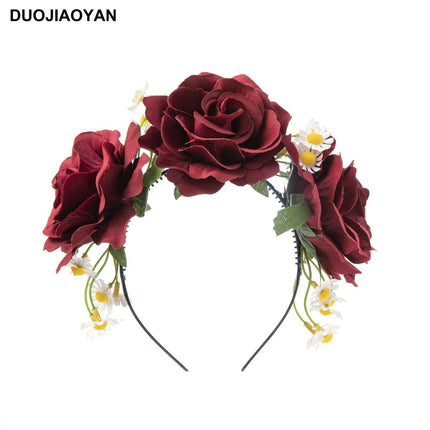 Spider Flower Party Halloween New Flower Headdress Hair Hoop Wholesale Makeup Personality European and American Cosplay