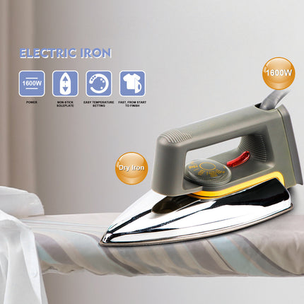 Cross-Border Us Standard 110V European Standard Dry Ironing Electric Iron Without Steam for Ironing Rhinestones, Wood Veneer, and Special for Dry Ironing