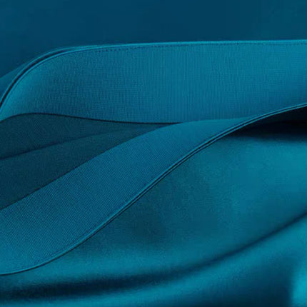 Elastic Waist Triacetate Skirt for Women Peacock Blue Short Mid-Length Slim Elegant Ol Draped Fishtail Aa Version